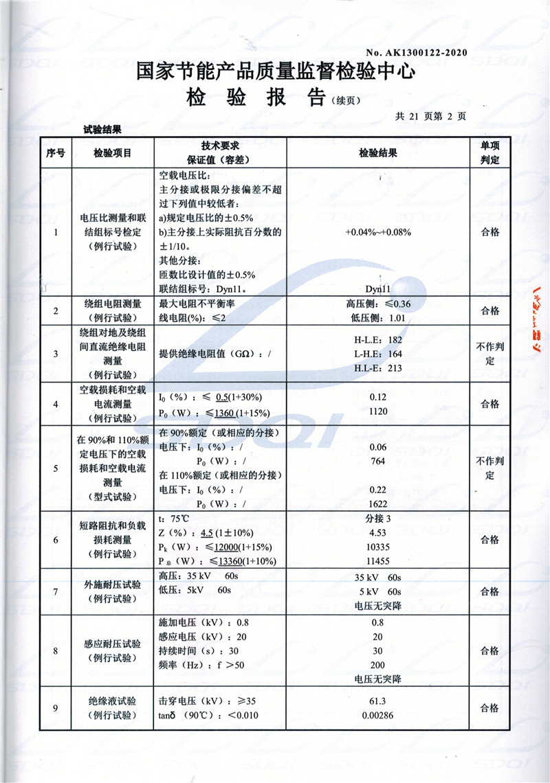 高低压试验报告-S11-1250崇义崇义崇义油浸式变压器-2.jpg